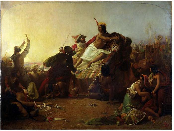Pizarro seizing the Inca of Peru (1845) by John Everett Millais, Sir John Everett Millais